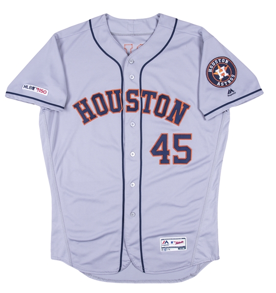 Lot Detail - 2019 Gerrit Cole Game Used Houston Astros Road Jersey