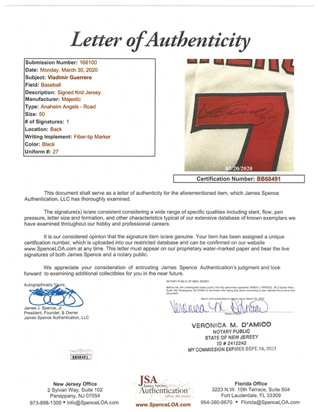Vladimir Guerrero Signed Angels American League 2004 All Star Game Jersey  (PSA COA)