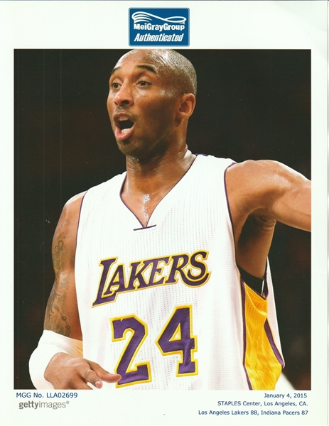 Lot Detail - 2014-15 Kobe Bryant Photo Matched Game Used White Los