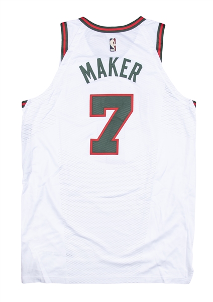 Lot Detail - Lot of (2) Thon Maker Game Used and Issued Milwaukee Bucks  Jerseys (NBA/MeiGray)