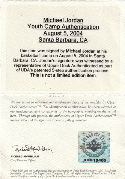 Official Jordan Signed Jersey, All-Star Game 2003 - CharityStars