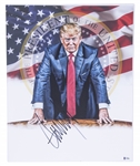 Donald Trump Signed 16x20 Stretched Canvas (Beckett)