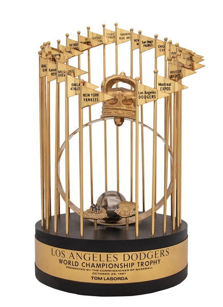 Lot Detail - 1981 Tommy Lasorda's Personal Los Angeles Dodgers World Series  Championship Trophy (Lasorda LOA)