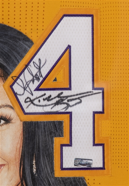 Lot Detail - Kobe Bryant and Vanessa Bryant Dual Signed Hand Painted Los  Angeles Lakers Jersey by Artist William Zavala In 39x52 Framed Display  (Panini and Photo Proof)