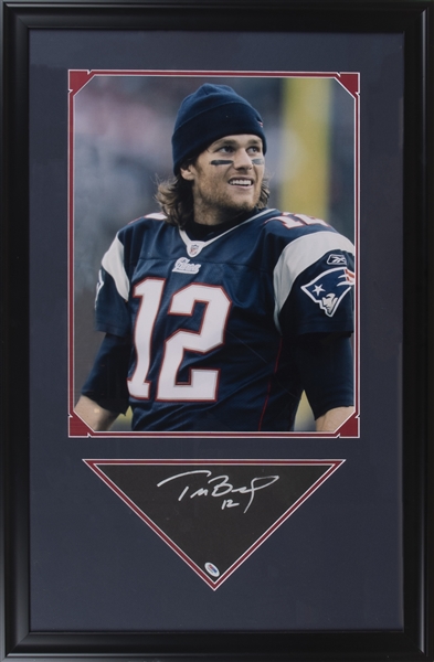 Tom Brady Super Bowl XXXVI Autographed Football COA