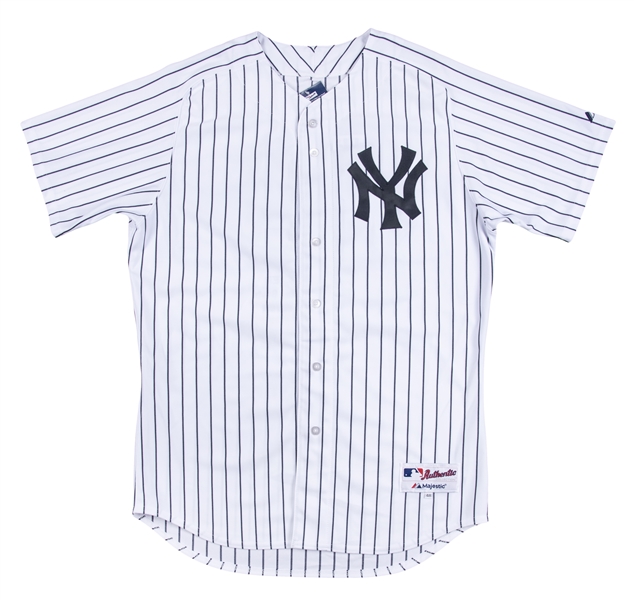 Lot Detail - Derek Jeter Signed New York Yankees Home Jersey With