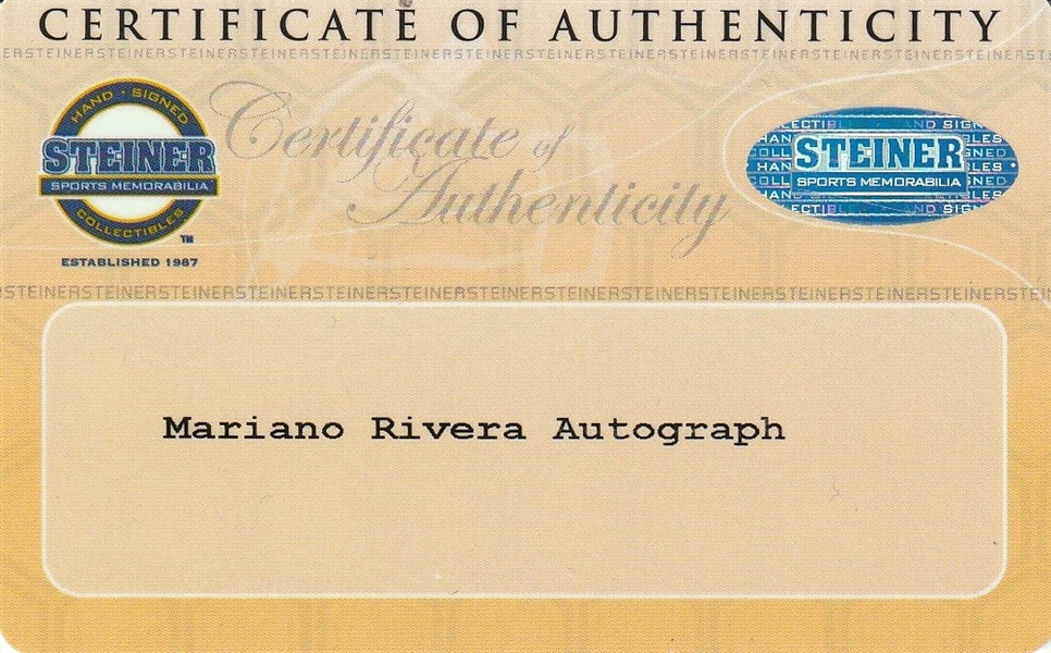 Mariano Rivera Signed Russell Athletic Jersey. Auto Steiner – Brigandi  Coins & Collectibles