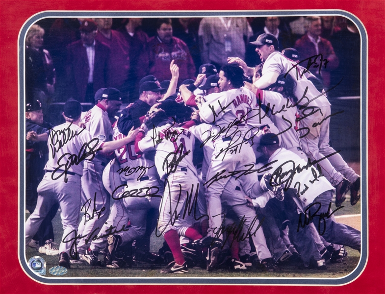 Pedro Martinez Autograph Baseball 2004 World Series - New England Picture
