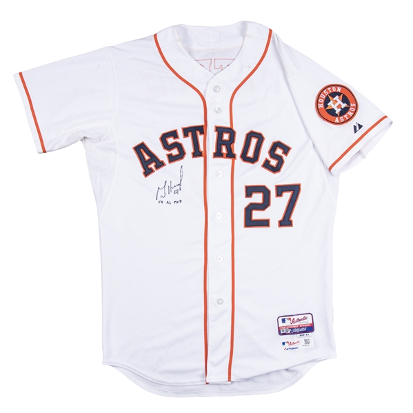 Jose Altuve Autographed 17 AL MVP White Authentic Astros Jersey