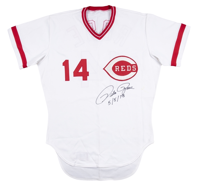 1978 Pete Rose Game Worn Cincinnati Reds Jersey. Baseball