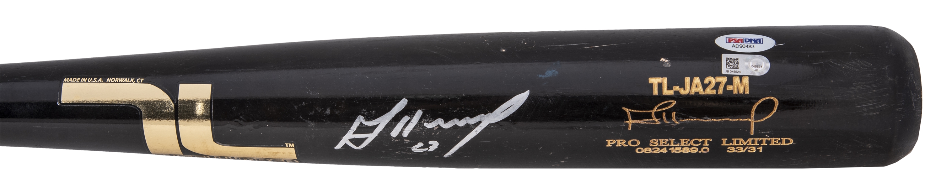 Jose Altuve Signed Pro Model Bat PSA COA MLB Houston Astros Autograph