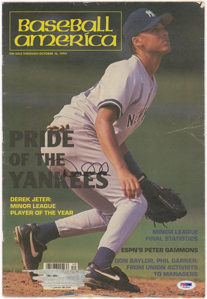 Lot Detail - Derek Jeter Signed 1994 Baseball America Magazine