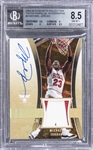 2004/05 UD Exquisite Collection Patch Parallel #4-AP Michael Jordan Signed Game Used Patch Card (#1/1) – BGS NM-MT+ 8.5/BGS 10