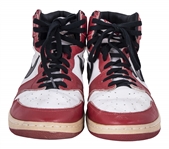 1984-85 Michael Jordan Rookie Season Game Used & Dual Signed Pair of Air Jordan I Sneakers (MEARS, Bulls Trainer LOA & PSA/DNA)