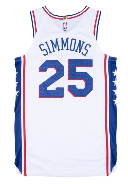 Ben Simmons - Philadelphia 76ers - Game-Worn 'City' Jersey - 2017-18 Season  - Worn During 3 Games