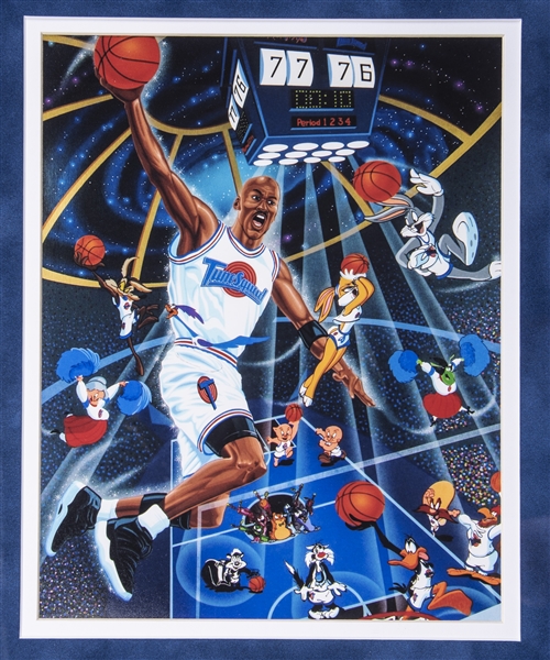 Lot Detail - Michael Jordan Signed Tune Squad Space Jam Jersey In 36x44  Framed Display (UDA)