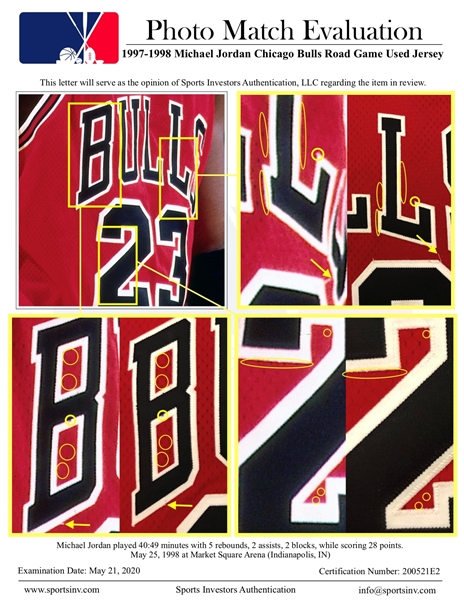 Lot Detail - 1997-98 Michael Jordan Photo Matched Game Used and Signed  Chicago Bulls Black Road Jersey (Chicago Bulls LOA, UDA & MeiGray)