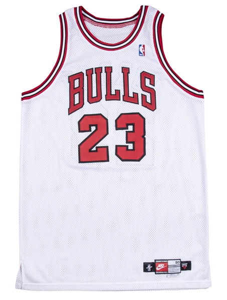 Lot Detail - Michael Jordan 1997-1998 Game Used Chicago Bulls Jersey GU 7.5