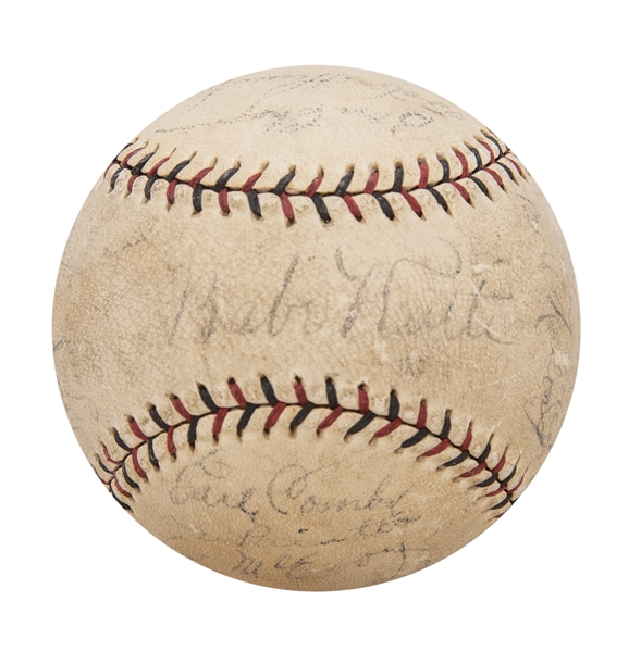 Babe Ruth Lou Gehrig Signed Baseball