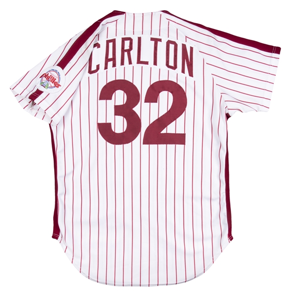 Steve Carlton Signed Philadelphia Phillies Jersey (JSA COA) 4xNL Cy Yo –