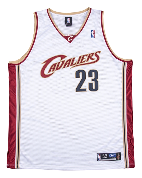 LEBRON JAMES SIGNED AUTOGRAPHED CLEVELAND CAVALIERS 2003 JERSEY WITH UD COA