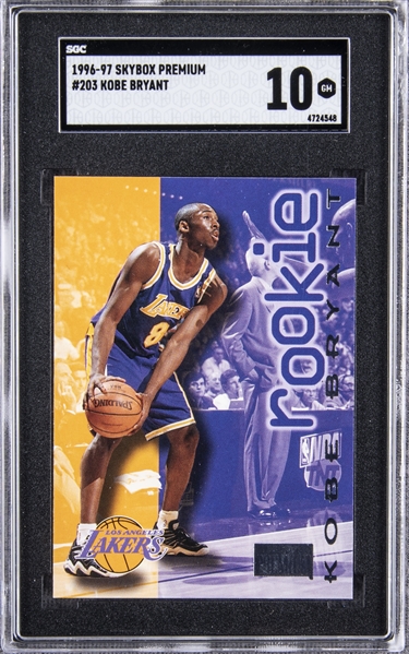Lot Detail - 1996-97 Skybox Premium #203 Kobe Bryant Rookie Card 