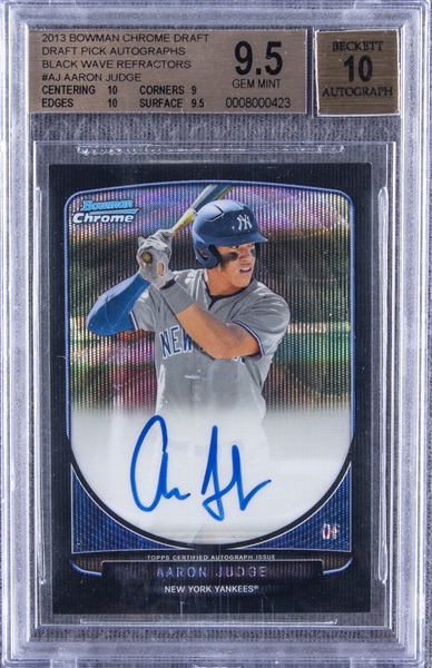 Aaron Judge Autographed Card With Coa 