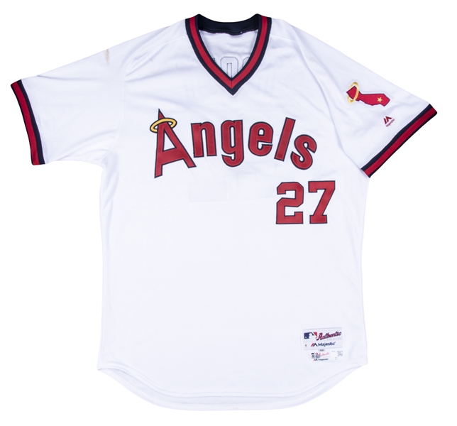 Mike Trout Signed TBTC California Angels Jersey MLB Holo Majestic