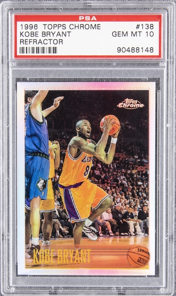 1996-97 Topps Basketball #138 Kobe Bryant Rookie Card