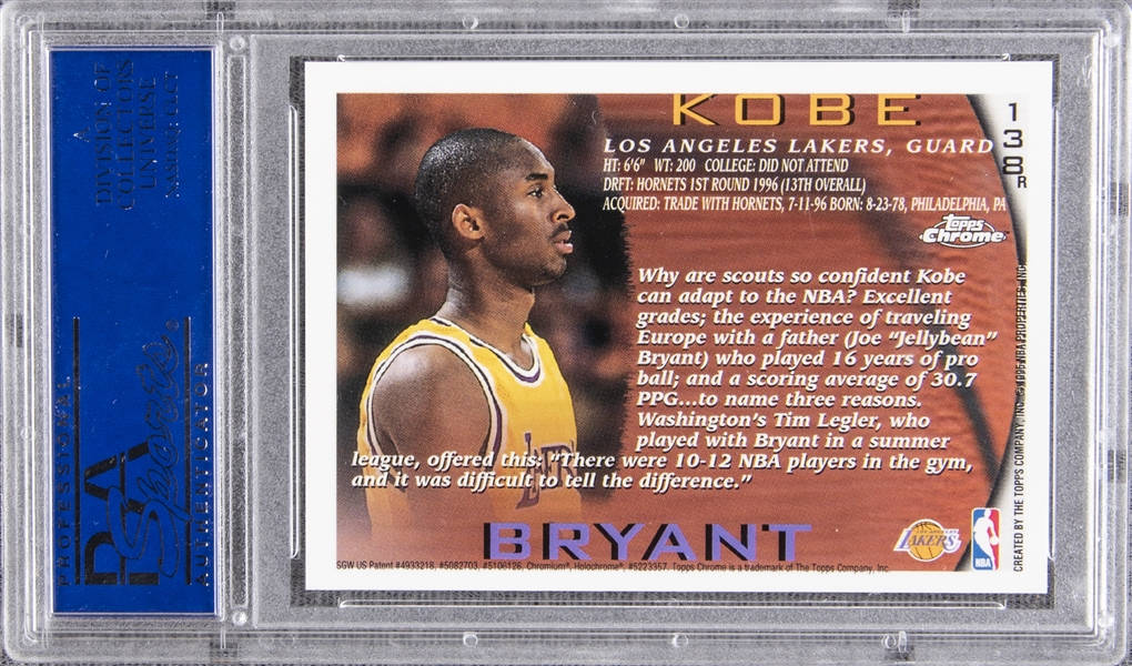 Lot Detail - 1996/97 Topps Chrome Refractors #138 Kobe Bryant