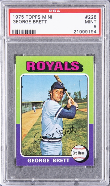 George Brett PSA GRADED 8 1975 Topps - Base #228 Baseball Card 