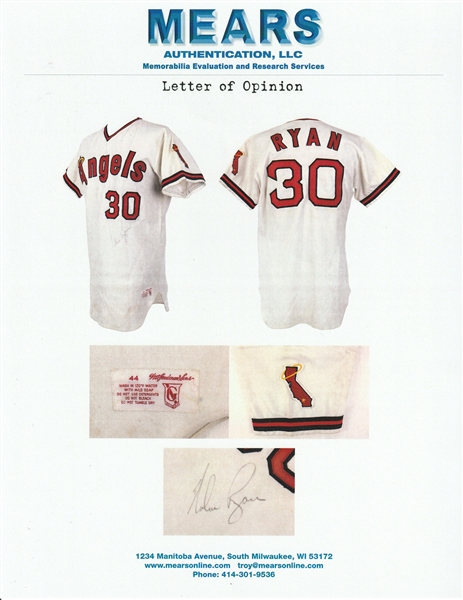 Lot Detail - Nolan Ryan Signed Mitchell and Ness California Angels Jersey