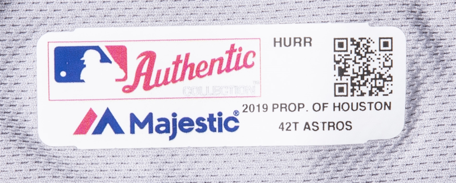 Jose Altuve Game-Used 2019 World Series Game 6 Jersey (Size 42