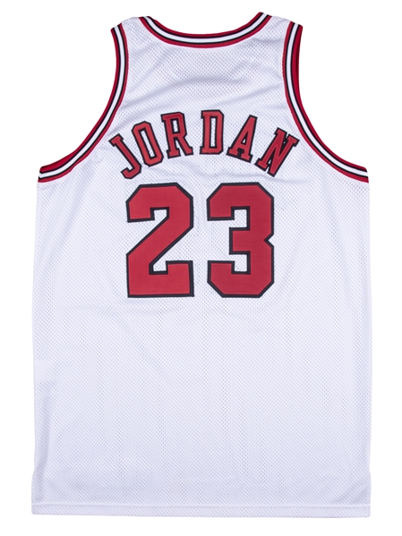 1997-98 Michael Jordan Game Used Chicago Bulls Home Jersey Photo Matched To 2/23/1998 (Bulls LOA, Sports Investors & Resolution Photomatching)