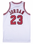 1997-98 Michael Jordan Game Used Chicago Bulls Home Jersey Photo Matched To 2/23/1998 (Bulls LOA, Sports Investors & Resolution Photomatching)