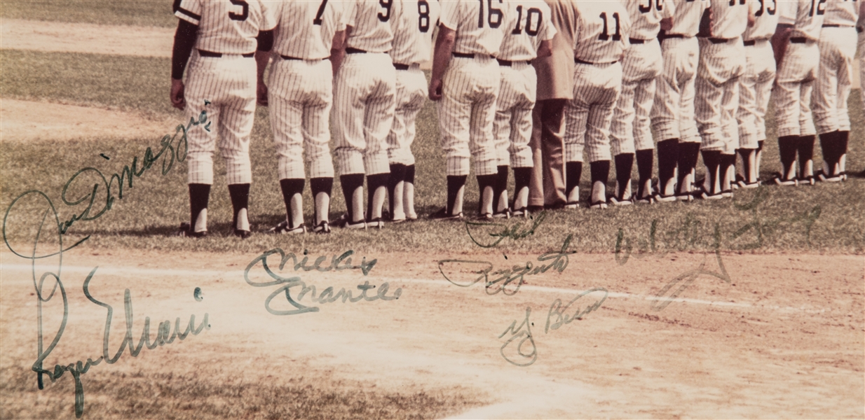 Mickey Mantle Roger Maris Whitey Ford Yankees Legends Signed Photo