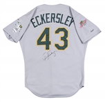 1988 Dennis Eckersley World Series Game Used, Photo Matched & Signed Oakland As Road Jersey Used For Games 1 & 2-Worn Giving Up Gibsons HR! (Athletics LOA, Sports Investors Authentication & Beckett)