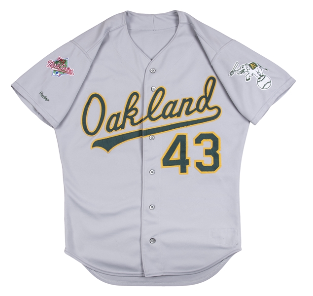 Autographed/Signed Dennis Eckersley Oakland Green Baseball Jersey JSA COA  at 's Sports Collectibles Store