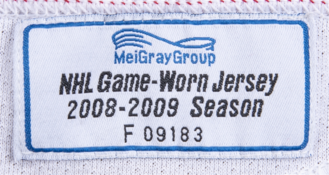 2008-09 Henrik Lundqvist New York Rangers Game Worn Jersey - 1st All Star  Season - Career Best 73 Games - Photo Match - Team Letter