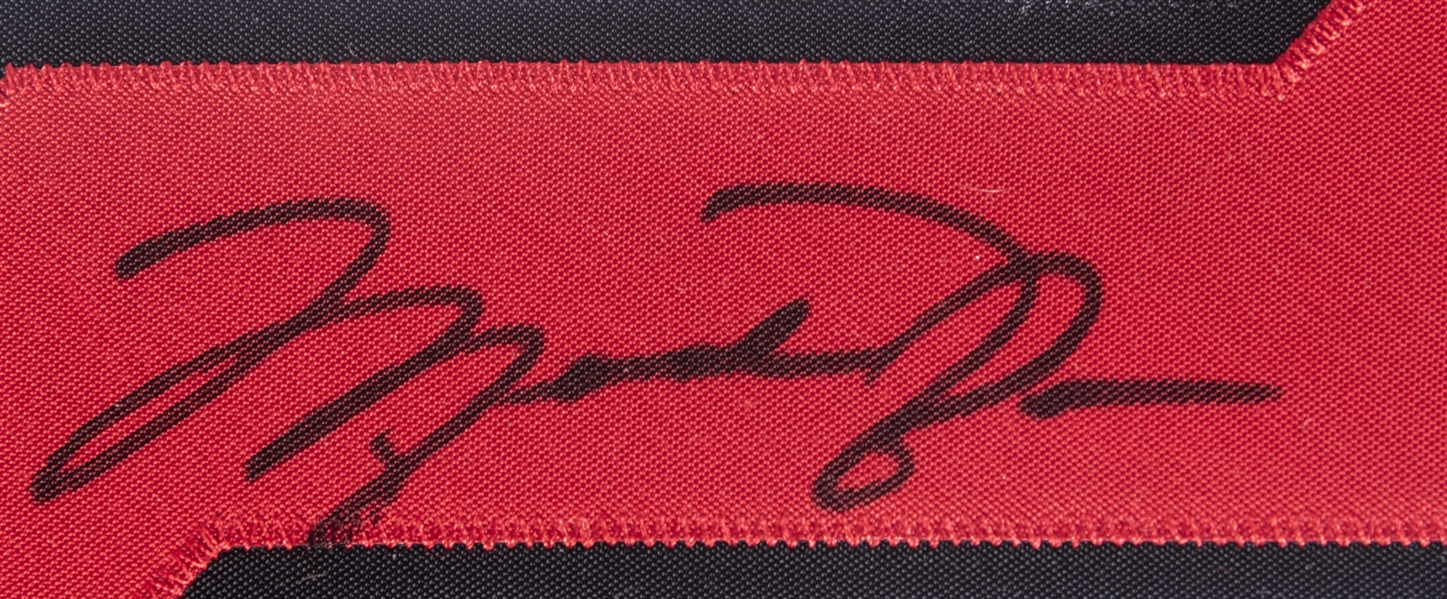 Autographed Chicago Bulls Michael Jordan Deluxe Framed 36 x 44 Black  Jersey - Upper Deck