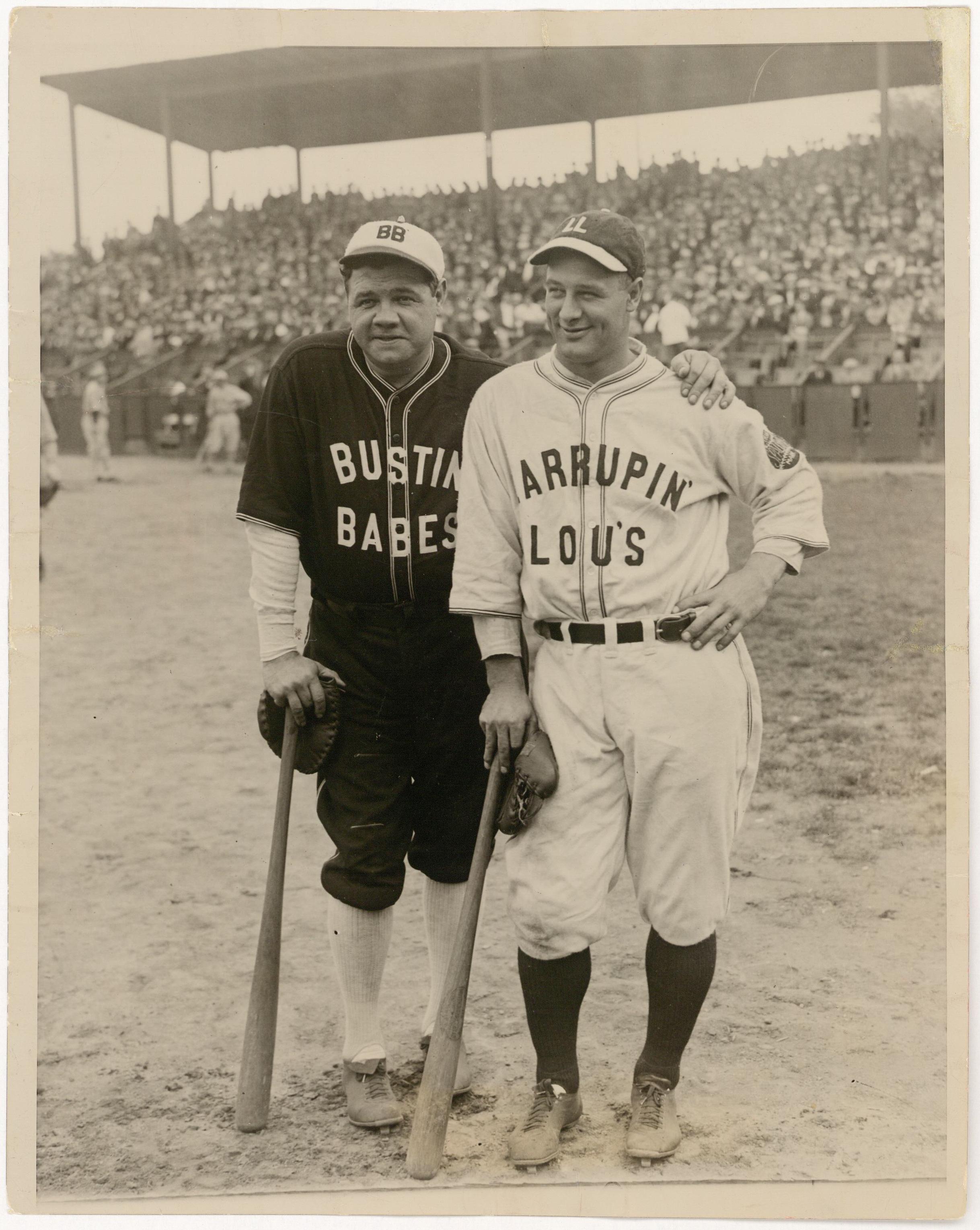 1927 Babe Ruth and Lou Gehrig Barnstorming Tour Type 1 Photo (PSA/DNA) .