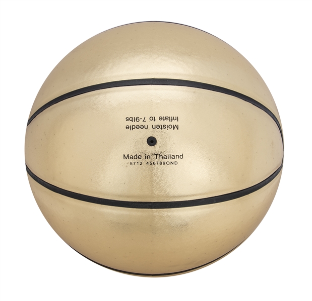 Larry Bird & Magic Johnson Signed Molten Gold Official Full Size Basketball