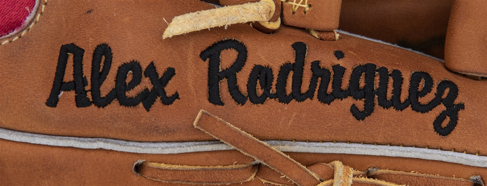 2001-02 Alex Rodriguez Game Used Fielder's Glove Gifted to Keith, Lot  #81524