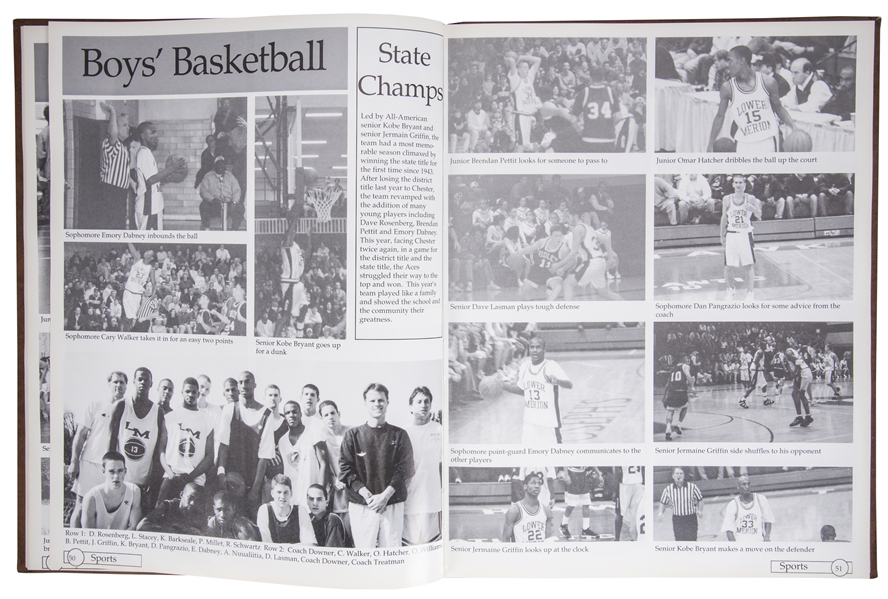 Kobe Bryant's eighth grade yearbook signed 'how about those Lakers' goes up  for auction