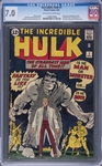 1962 Marvel Comics - Incredible Hulk #1 - First Appearance of Hulk - CGC 7.0