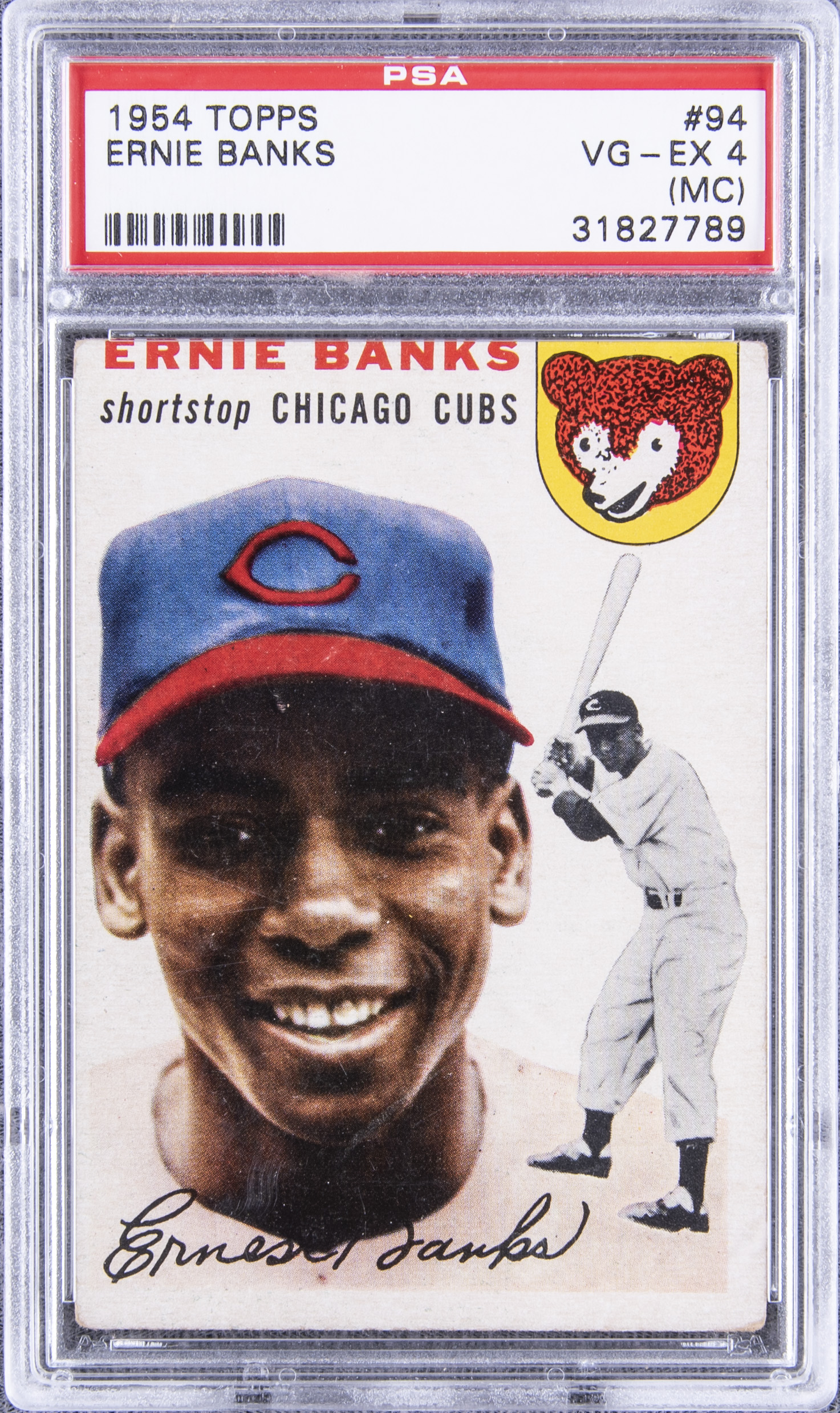 Lot Detail - 1954 Topps #94 Ernie Banks Rookie Card - PSA VG-EX 4 (MC)