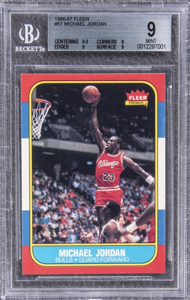 Lot Detail - 1986-87 Fleer #57 Michael Jordan Rookie Card – BGS MINT 9