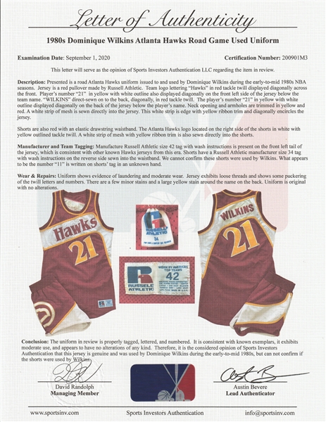 1993-94 Dominique Wilkins Game Worn Los Angeles Clippers Jersey., Lot  #81710
