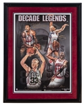 Basketball Decade Legends Litho Signed By Wilt Chamberlain, Julius Erving, Larry Bird & Michael Jordan #1/200 (UDA)