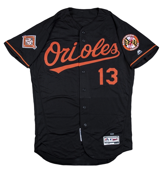 Lot Detail - 2017 Manny Machado Game Used & Signed Baltimore Orioles Black  Alternate Jersey Used on 9/29/2017 (MLB Authenticated & Beckett)